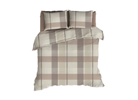 Dekbedovertrek Falcon 240x200/220cm - flanel - taupe
