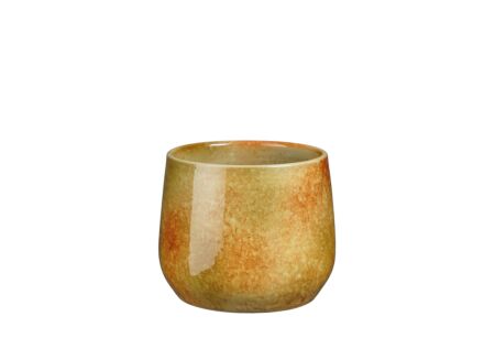 Bloempot Hugo Ø17x15cm - terracotta - oker