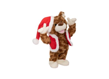 Kerstdecoratie Bo dansende beer H31cm bruin