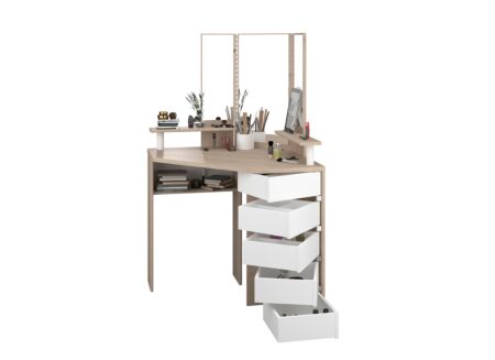 Make-up tafel Sweet met spiegel 114x114x142cm