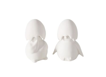 Figuur kip Milla H10,5cm - porselein - wit