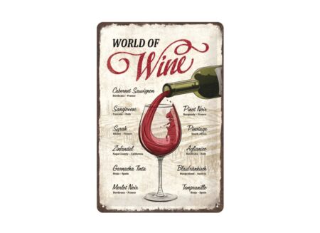 Plakkaat 20x30cm Wine