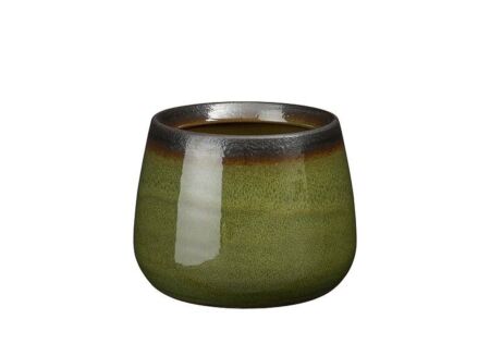 Bloempot Verona H13cm - keramiek - groen