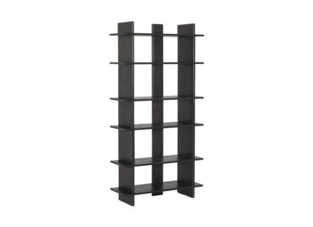 Opbergrek Swerve 98x35x192cm - rubberhout & decor - bruin