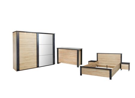 Slaapkamer Phaedra met bed 160x200cm - kleerkast 217cm