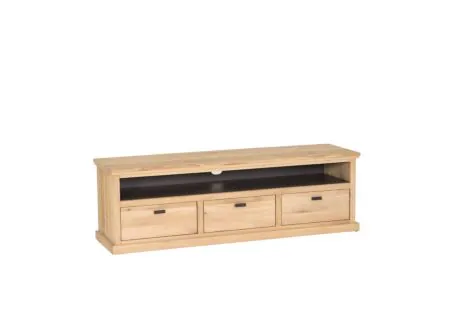 Meuble TV rustique Grimaldi chêne 160cm - Meuble TV Grimaldi 160cm - chêne massif & décor - naturel