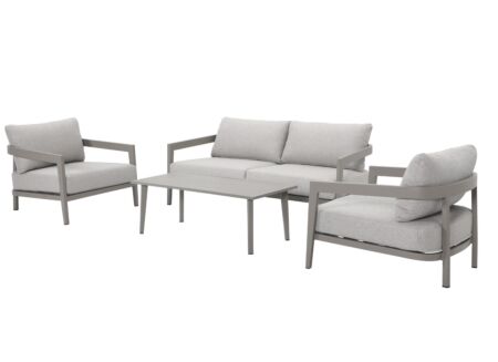 Loungeset Belafonte aluminium olefin - grijs