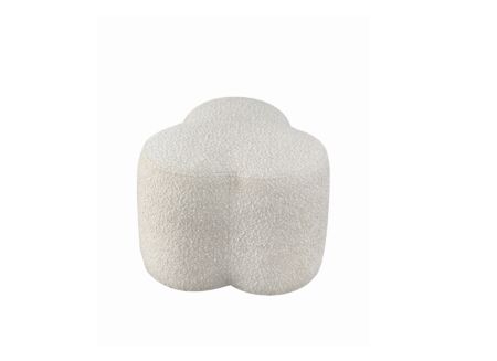 Poef Triade 46x44x35cm - polyestervezel - grijs wit