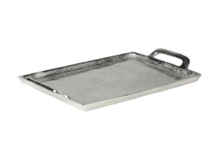 Dienblad Silver Look 35x22cm - aluminium - zilver