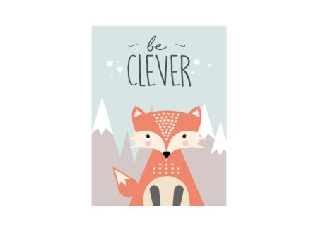 Print op canvas Be Clever 30x40cm