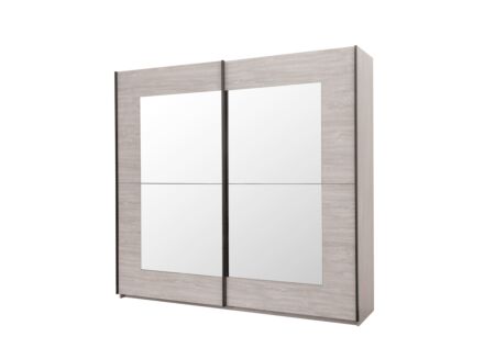 Schuifdeurkast 200cm - decor - grijs