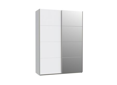 Schuifdeurkast Schach & Mat 2 150cm - decor - wit