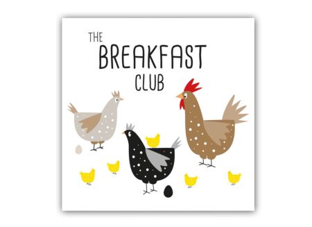 Serviette Breakfast Club 33x33cm multicolor 20 stuks