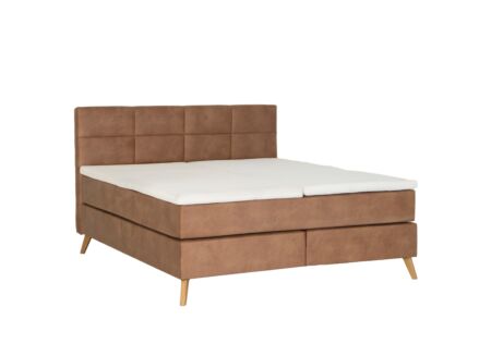 Boxspring Skagen 180x200cm lederlook cognac