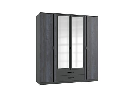 Kleerkast Duo 2 179cm - decor - digisteel/grafiet