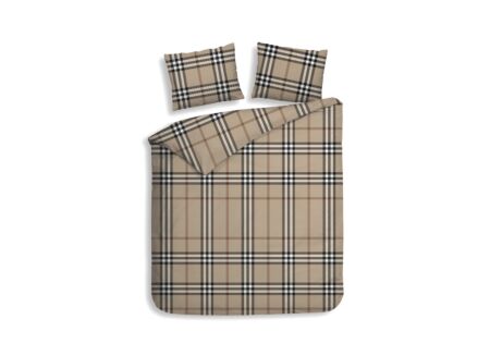 Dekbedovertrek Leonardo 140x220cm - katoen flanel - beige