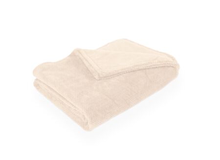 Plaid Pippa 150x200cm - flanel - ivoor