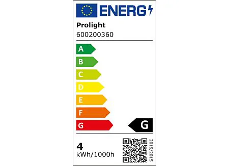 Label énergétique - Ampoule LED Vintage 4,2W E27