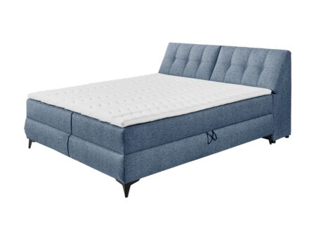 Bedbox 160x200cm met opbergruimte stof blauw