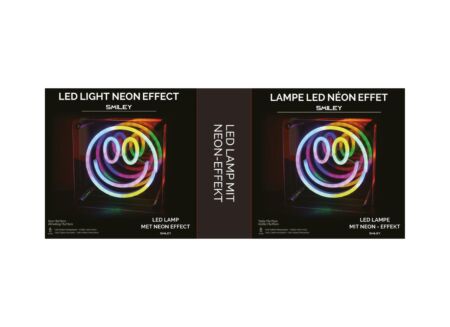 Ledlamp Neon Happy Face 15x15cm - kunststof - multicolor