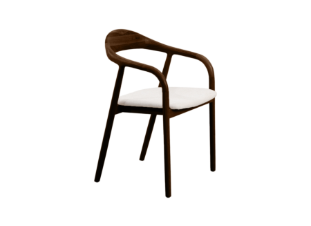 Stoel Donna 56,5x53x79,4cm - beuk fineer & polyestervezel - walnoot