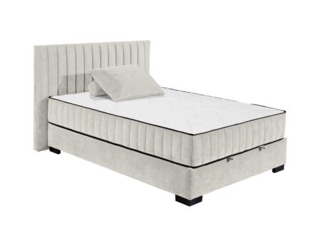 Bedbox Nagol C 140x200cm - stof - sand met opbergruimte