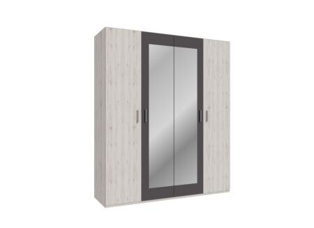 Kleerkast Adria 178cm - decor - zandeik/wolframgrijs