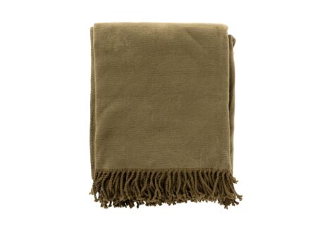 Plaid Annabella 150x200cm katoen polyester military olive