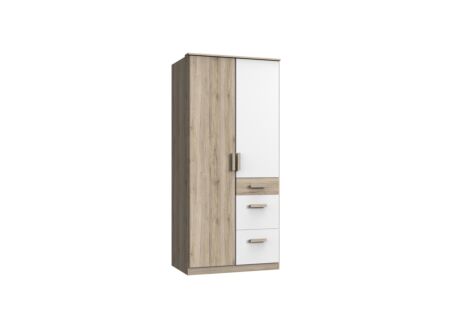Kleerkast Cariba 91cm - decor - sanremo/wit