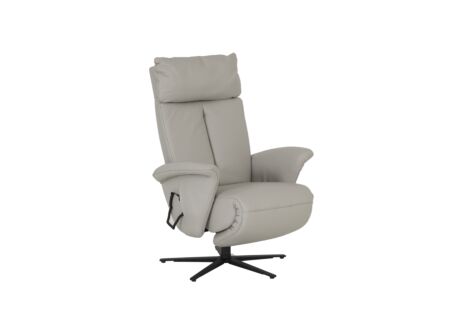 Relaxzetel 7804 elektrisch leder grijs