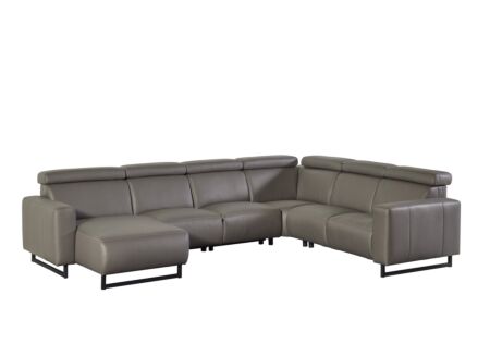 Hoeksalon Rigole 348x256cm - stof - donkergrijs