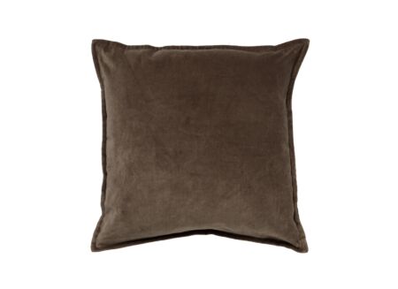 Kussen Caith 50x50cm - velours - chocolate martini