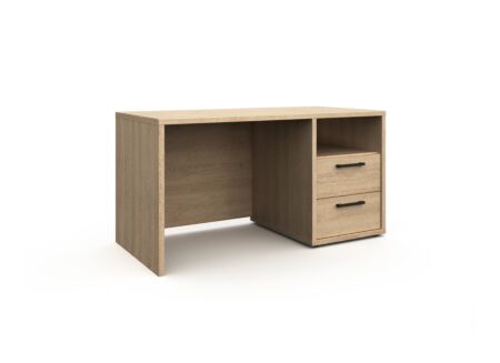 Bureau Tessa 138x66x72cm - melamine - zand eik