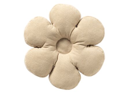 Kussen Bloom 43x43x8cm - polyester - parchment