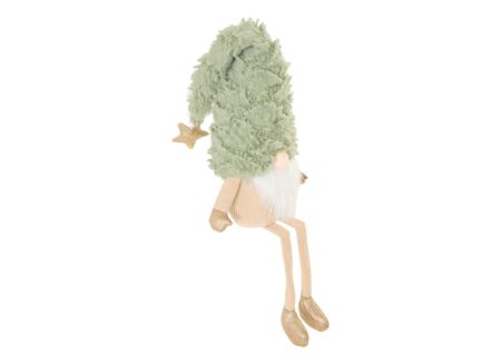 Kerstdecoratie Gnoom H81cm - stof - multicolor