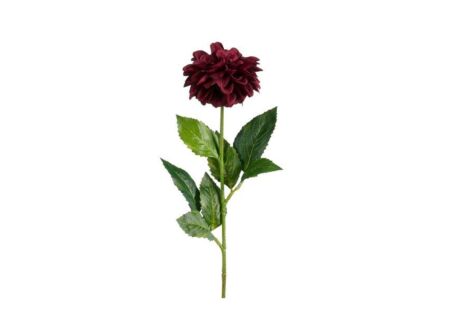Kunstbloem Dahlia H57cm - polyester - bordeaux