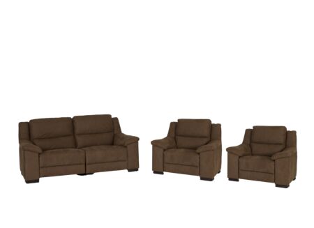 Zetel Berry 3+1+1-zit - stof - cognac