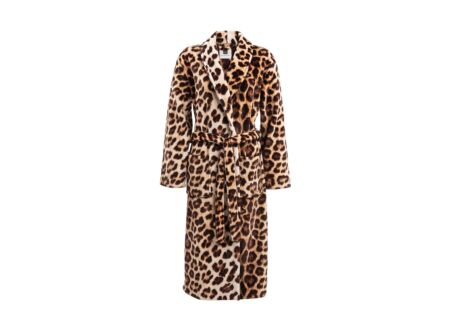 Badjas M fleece leopard