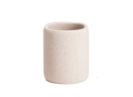 Gobelet Smugg Ø8x10cm - polyrésine - beige Gobelet Smugg Ø8x10cm - polyrésine - beige