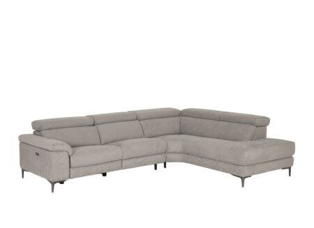 Hoeksalon Cell 295x232cm - stof - grijs met relax