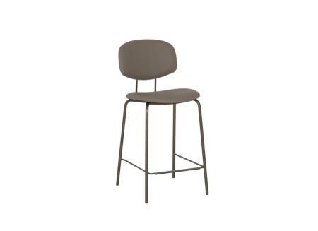 Barstoel Bistro ZH65cm - lederlook - donkerbrons/fango