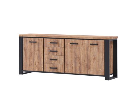 Dressoir Estrella 225cm - meubelplaat - industrial oak