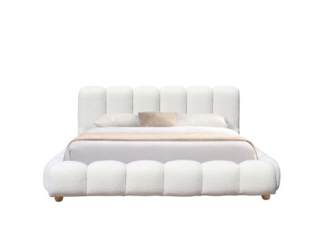 Bed Isola 180x200cm met opberguimte - bouclé - wit Bed Isola 180x200cm met opberguimte - bouclé - wit