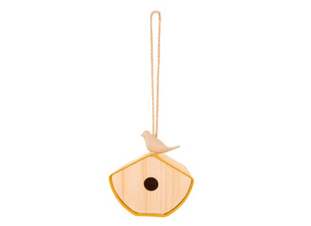 Vogelhuisje 16x16x16,5cm - bamboevezel - naturel