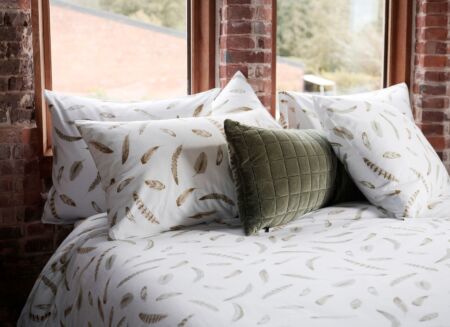 Dekbedovertrek Feather 140x200/220cm - flanel - wit