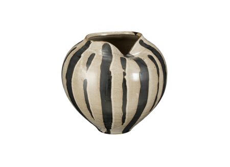 Vaas Nanda Ø26,5x23,5cm - stoneware - bruin