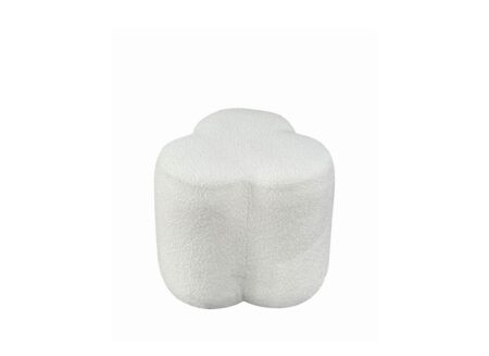 Poef Triade 46x44x42cm - polyestervezel - wit