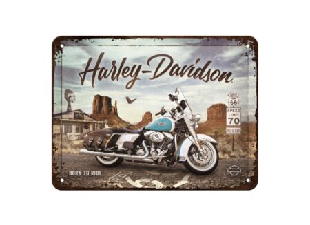 Plakkaat 15x20cm Harley Davidson