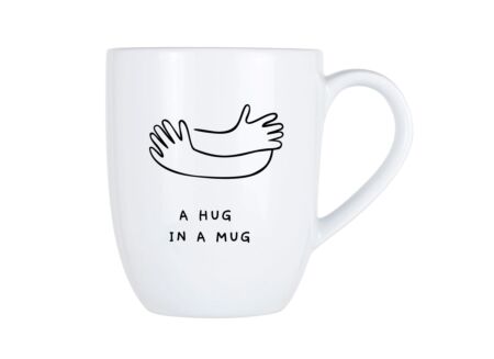 Mok Cosy A hug in a mug 53cl - porselein - wit