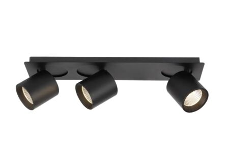 Ledspot met 3 spots 7,5W - zwart